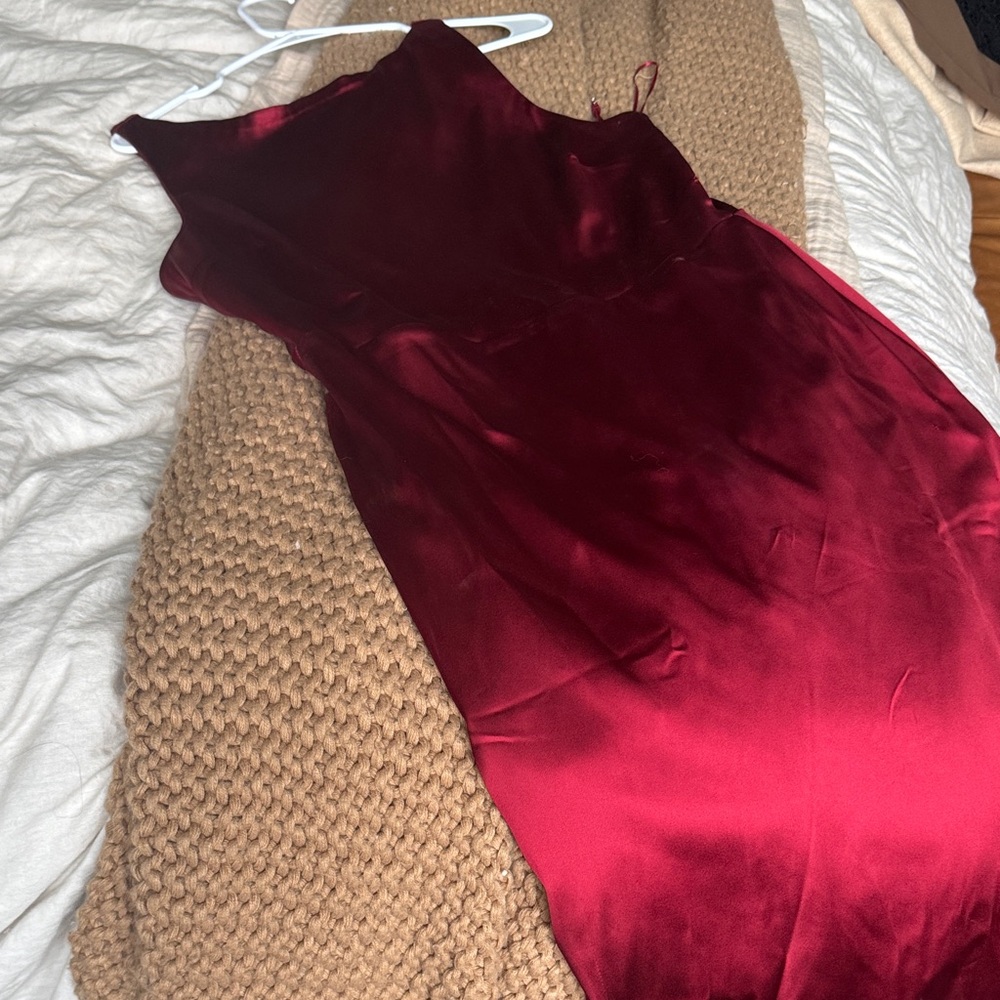 Abercrombie & Fitch One Shoulder Wine Dress